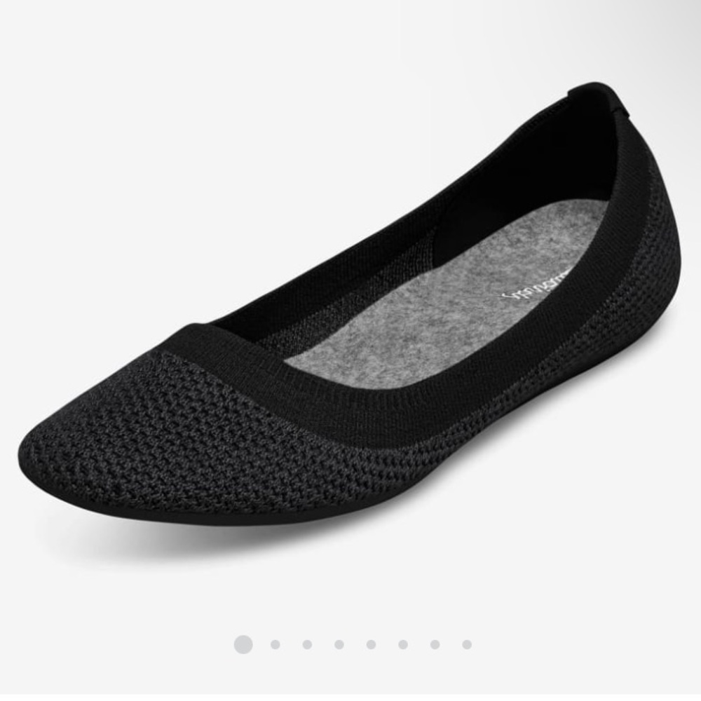 Allbirds Women’s Tree Breezers Flats in Heathered Black